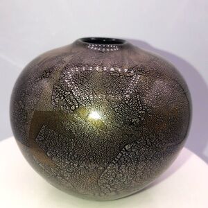 Isle of Wight Azurine Blown Glass Vase by Michael Harris ENGLAND